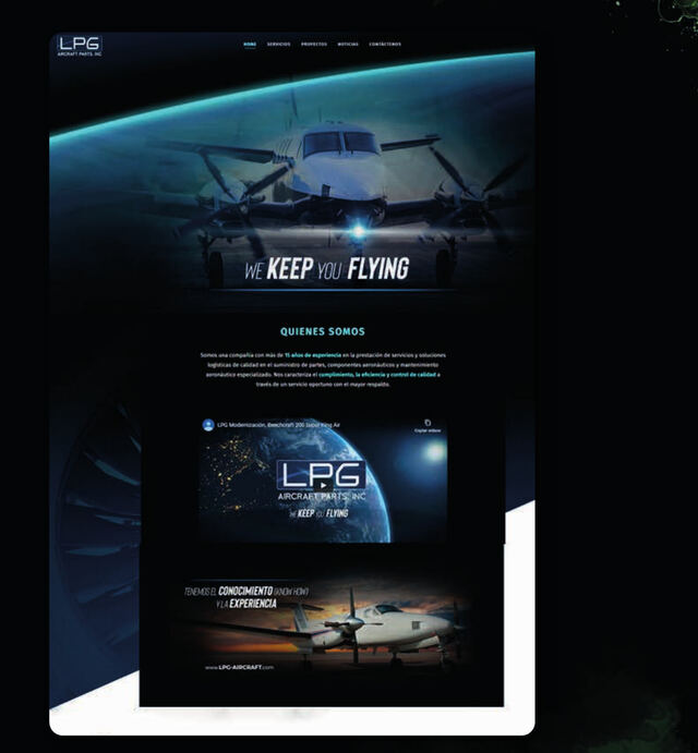 Sitio web LPG Aircraft Parts